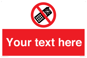 Custom No camera phones Sign